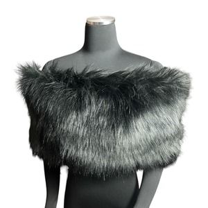 Oversized faux fur shrug